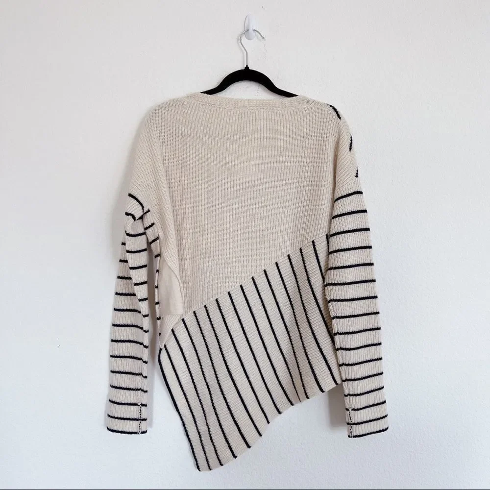 Brochu Walker Reir Striped wool cashmere Sweater Beige Size S